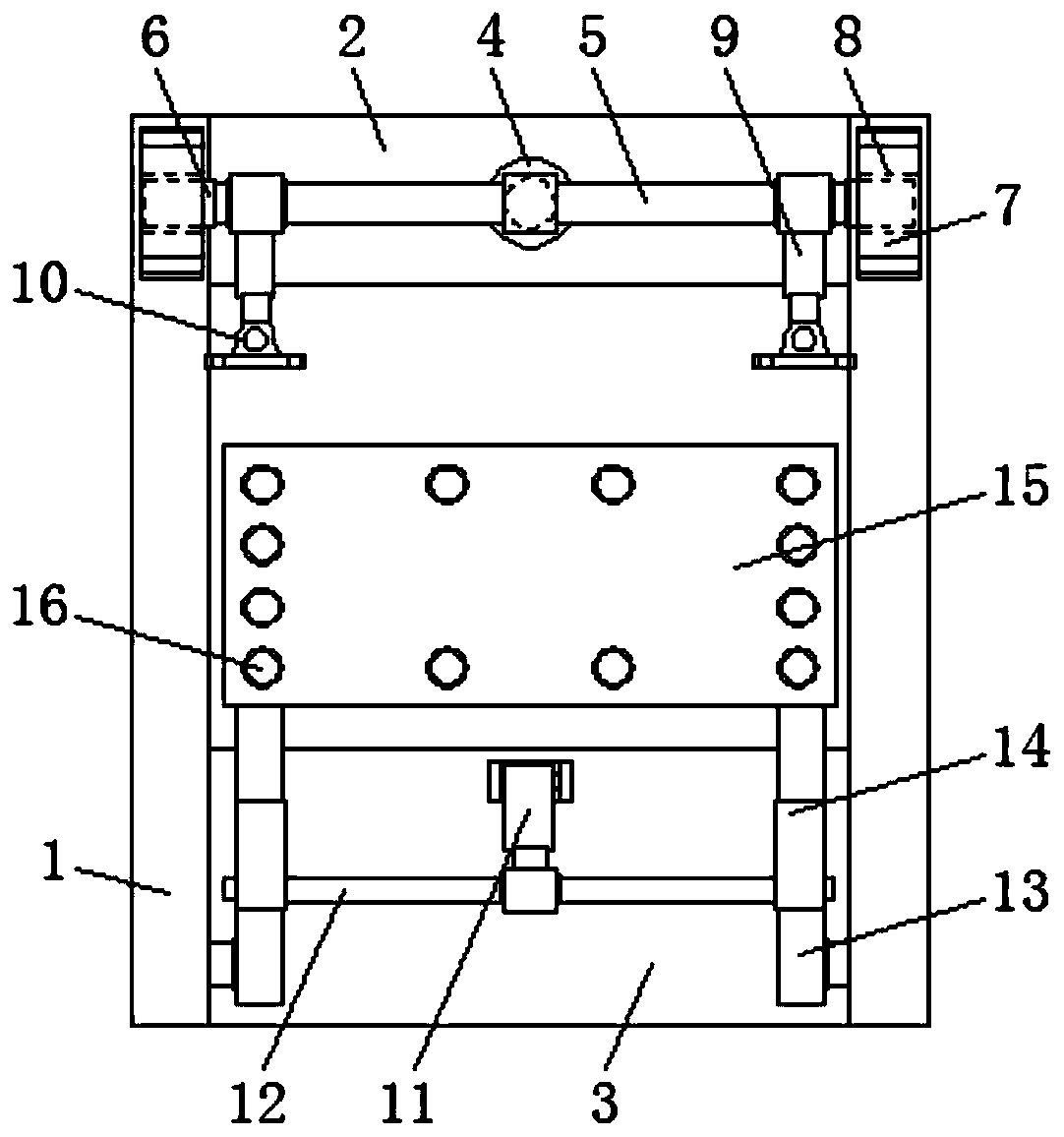 Lifting and unloading device for cargo box of engineering vehicle
