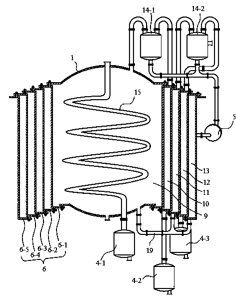 Novel multiple-effect evaporation device