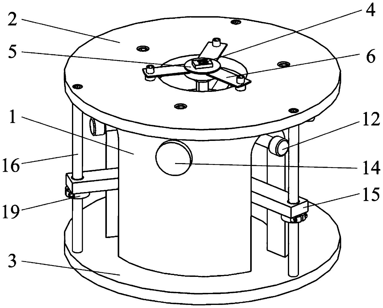 A mems microstructure three-axis excitation device driven by piezoelectric ceramics