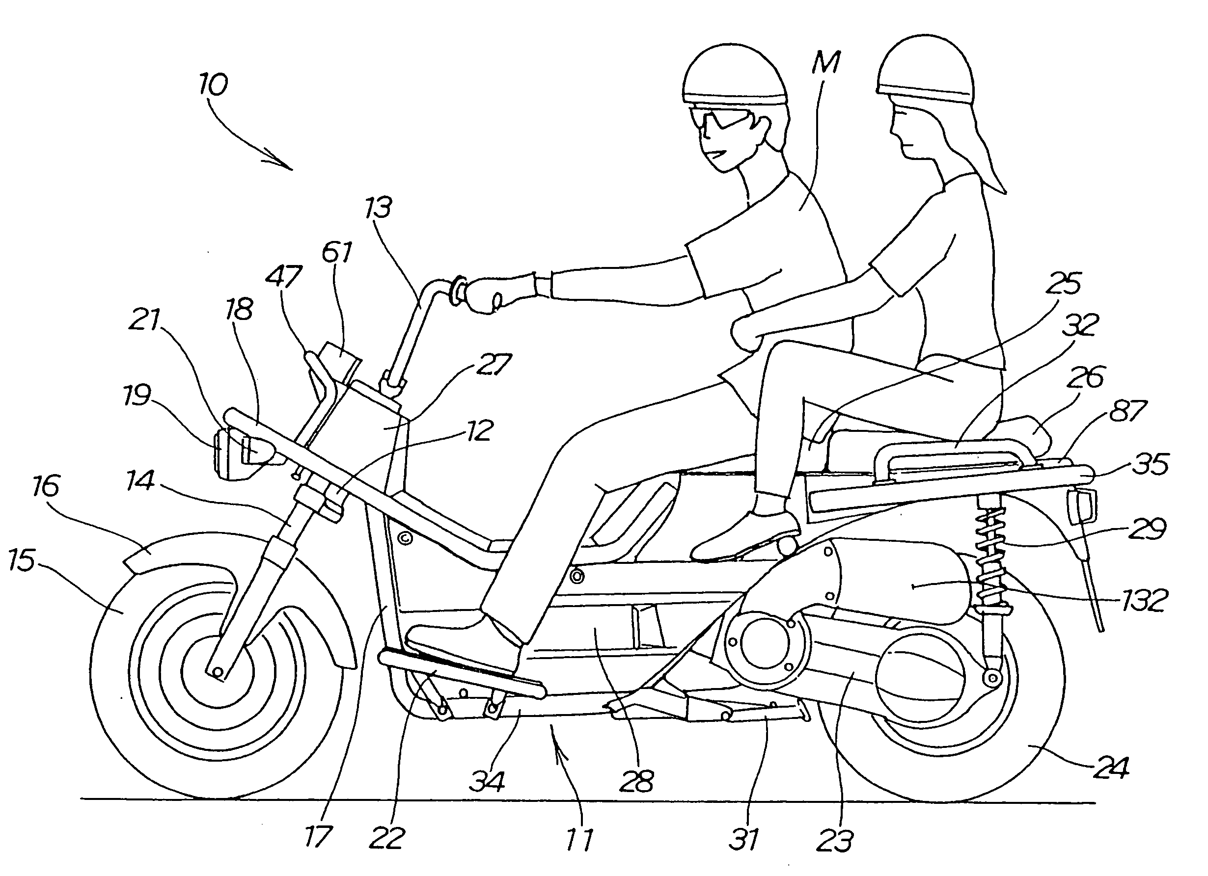 Front structure of motorcycle