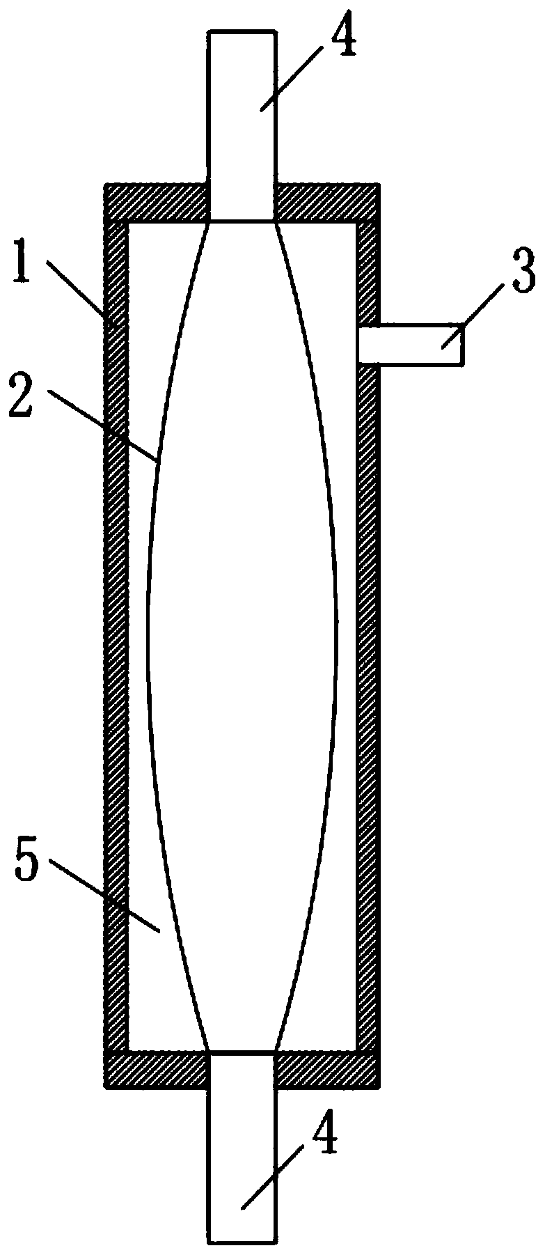 Food high pressure pump pulsation reduction device