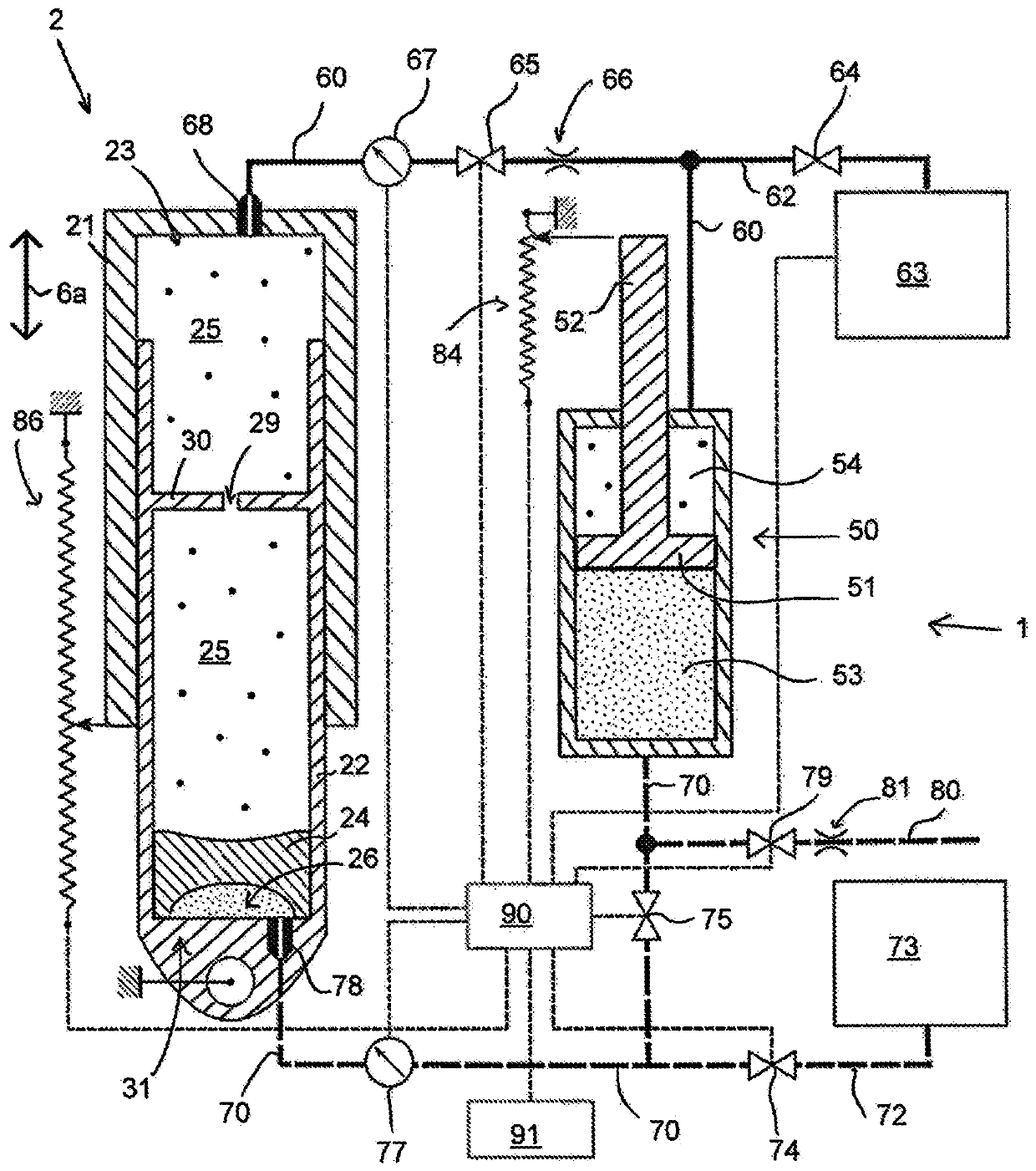 Maintenance apparatus for a shock absorber of a landing gear, and method for maintaining such a shock absorber