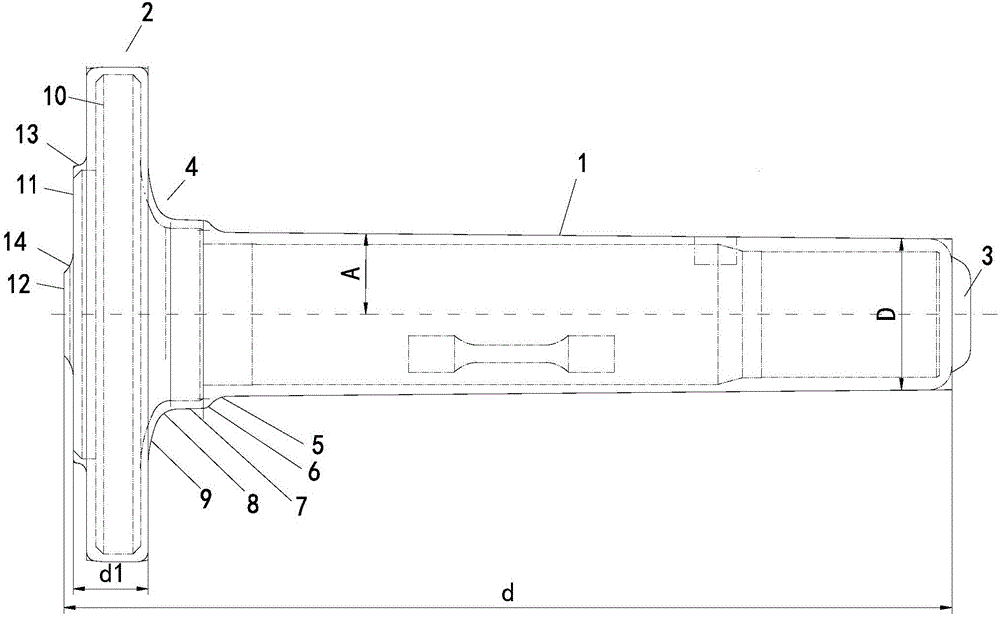 Farm mechanical shaft forge piece