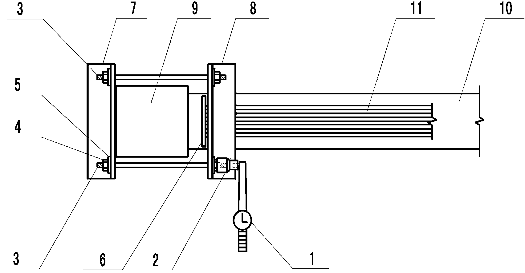 Prestressed tension device and method for fiber sheet