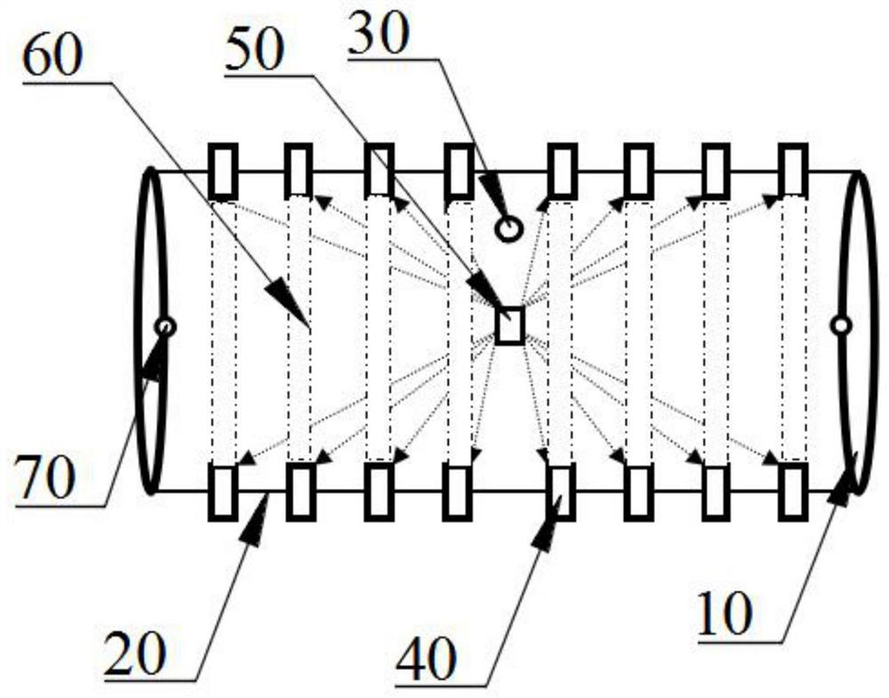 Sound pressure calibration method for long linear array cable hydrophone