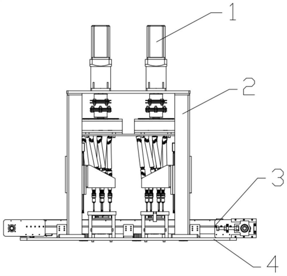 Screw dismounting mechanism and dismounting device