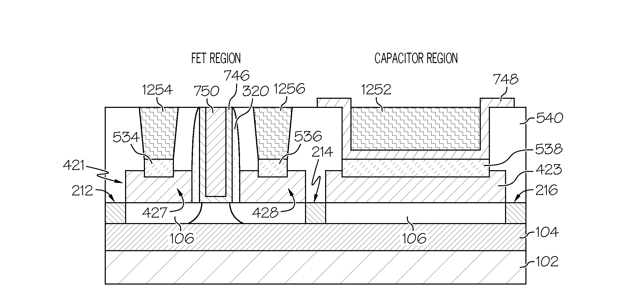 Integrated circuit with a thin body field effect transistor and capacitor