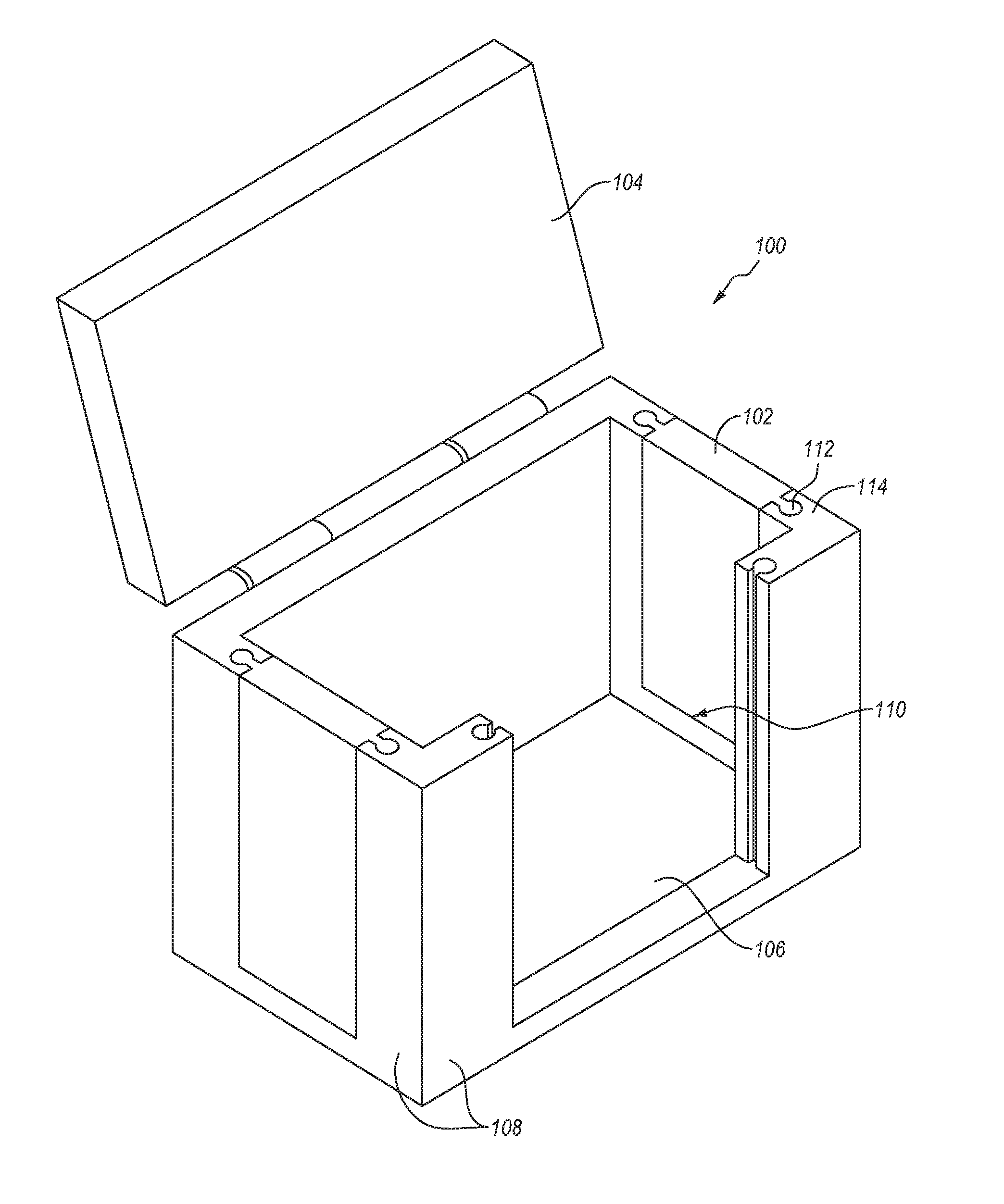 Integrated thermal elements in a thermally controlled container