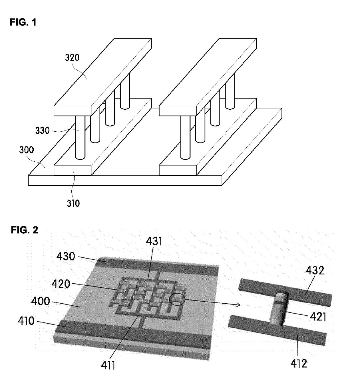 Electrode assembly comprising micro-led elements and method for manufacturing same
