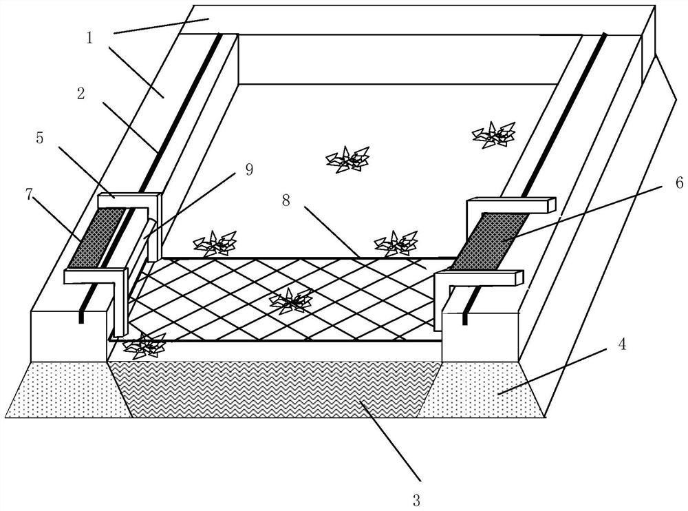 Method and supporting facility for labor-saving early-maturing cultivation of Nanhu red caltrop