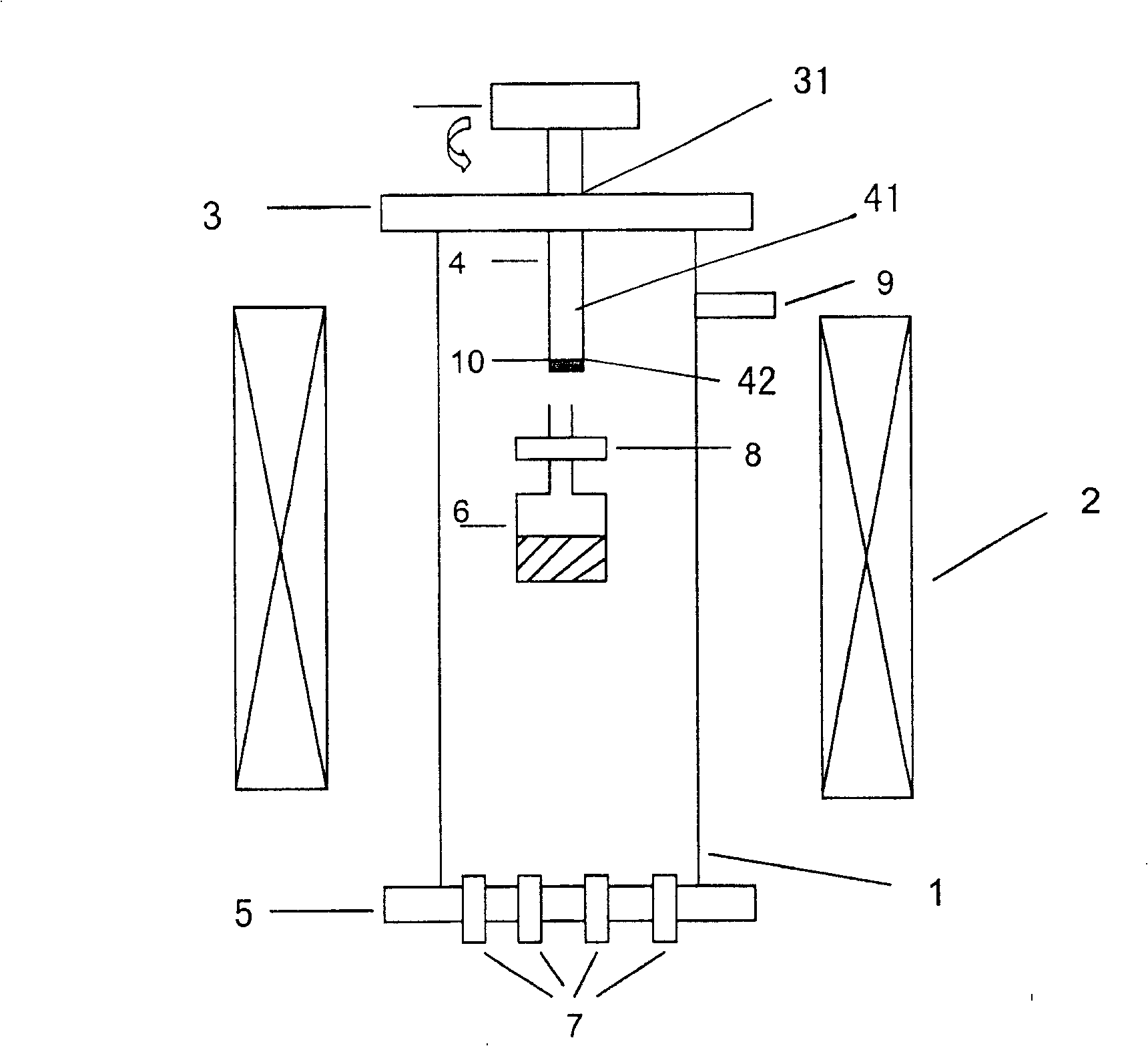 Hydride gas phase extent device for manufacturing thick film nitride material