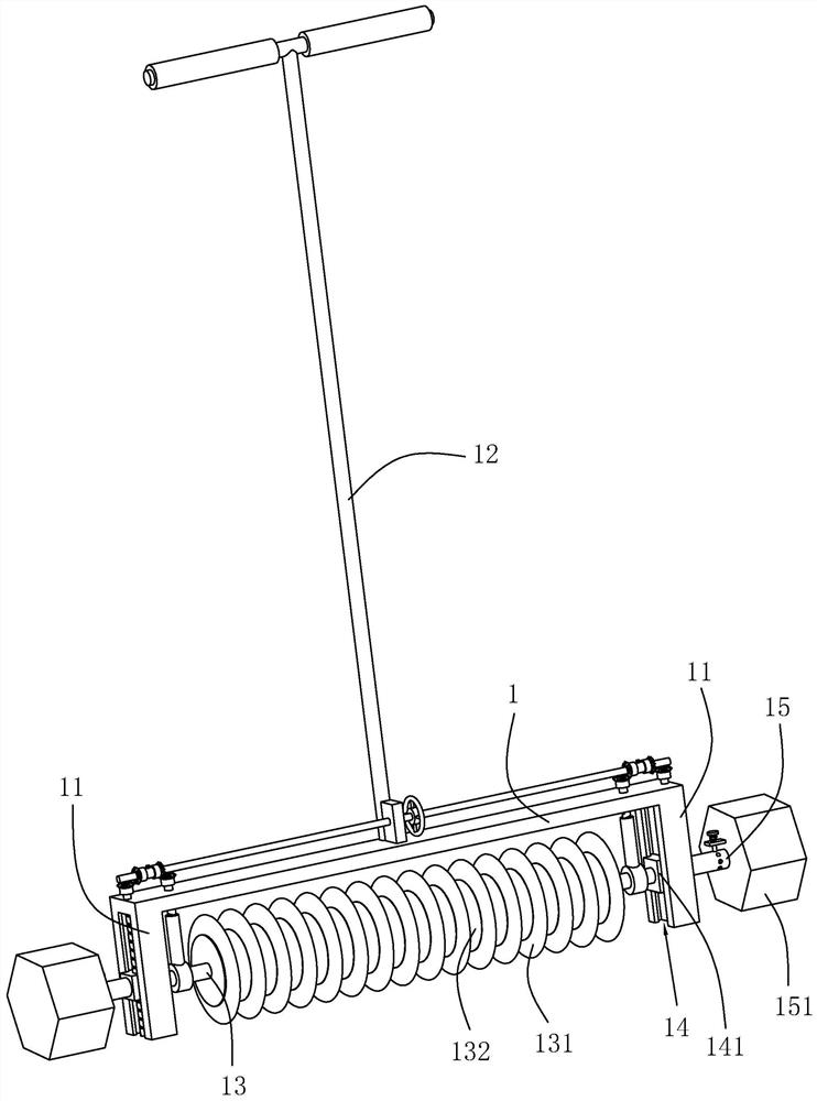 Rural road cement pavement roller galling construction device