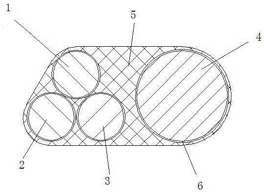 Composite cable and production technology thereof