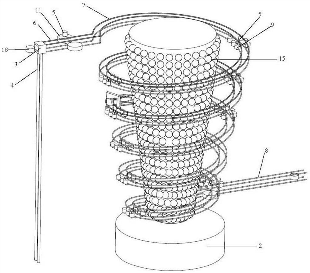 A pulsed strong light sterilization device for hdpe material bottle caps