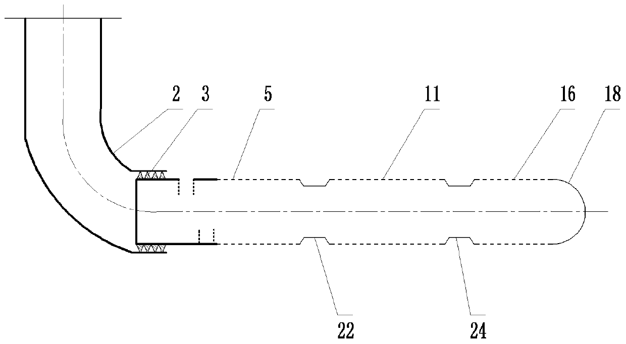 Long well section sectional gravel filling tubular column for horizontal well and technique of long well section sectional gravel packing tubular column