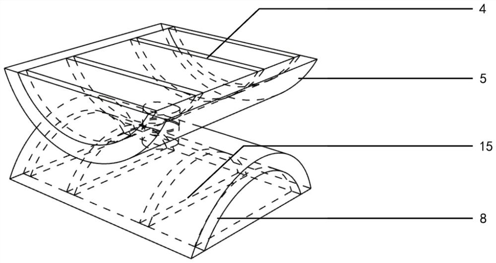 Flexible steel column hinged support capable of limiting amplitude and rotating universally