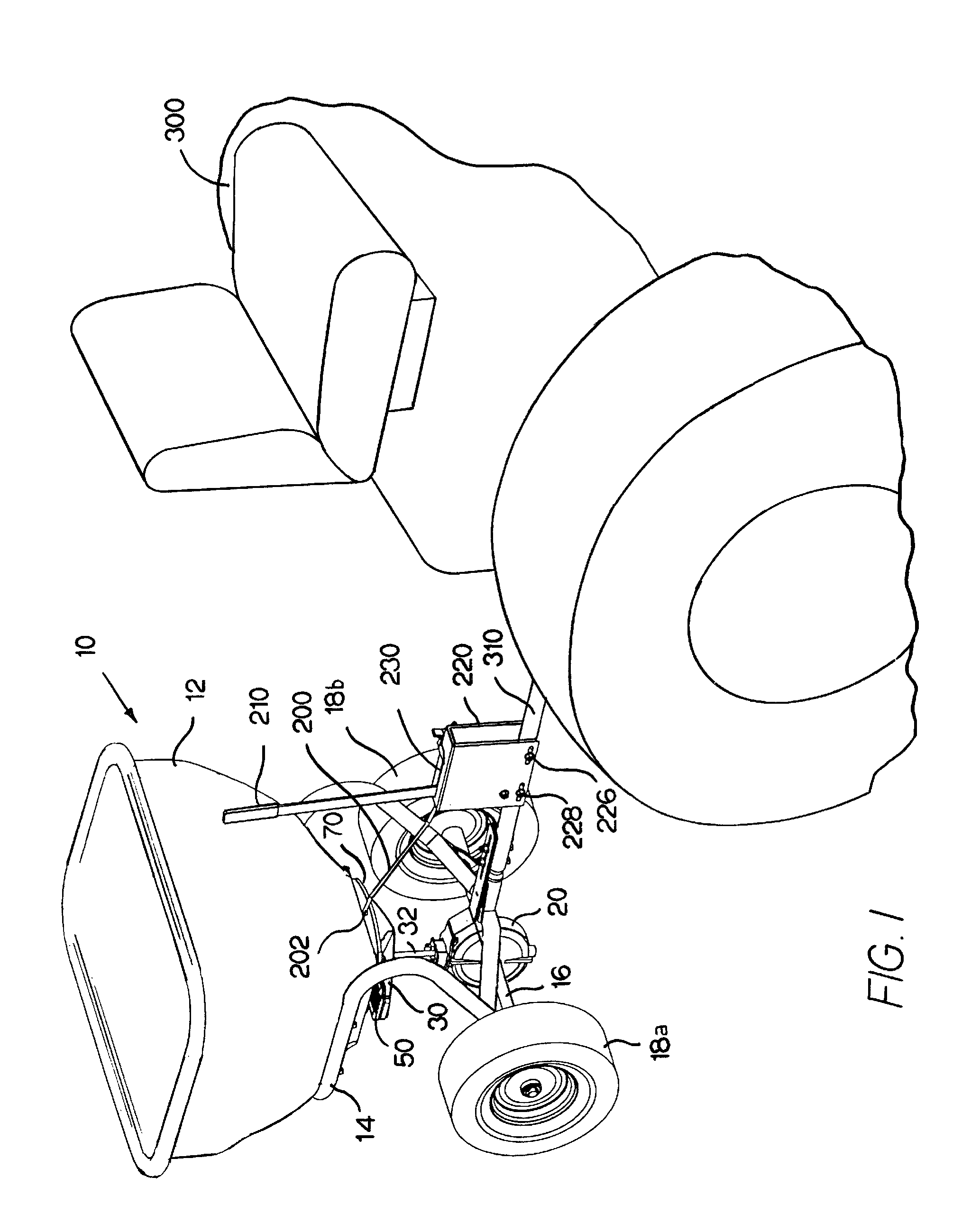 Broadcast spreader with a directional control assembly