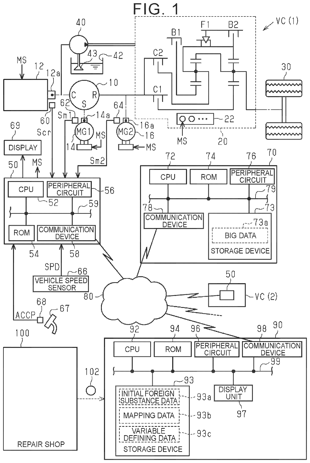 On-board component abnormal site identifying method, on-board component abnormal site identifying system, on-board component abnormal site identifying apparatus, on-board component abnormal site report control apparatus, and vehicle control apparatus