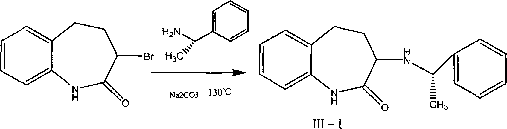 Preparation method of 3-[(1-(1S)-phenylethyl) amino]-2,3,4,5-tetrahydro-2-oxo-1H-(3S)-benzazepine