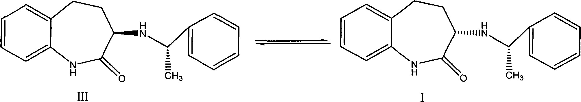 Preparation method of 3-[(1-(1S)-phenylethyl) amino]-2,3,4,5-tetrahydro-2-oxo-1H-(3S)-benzazepine