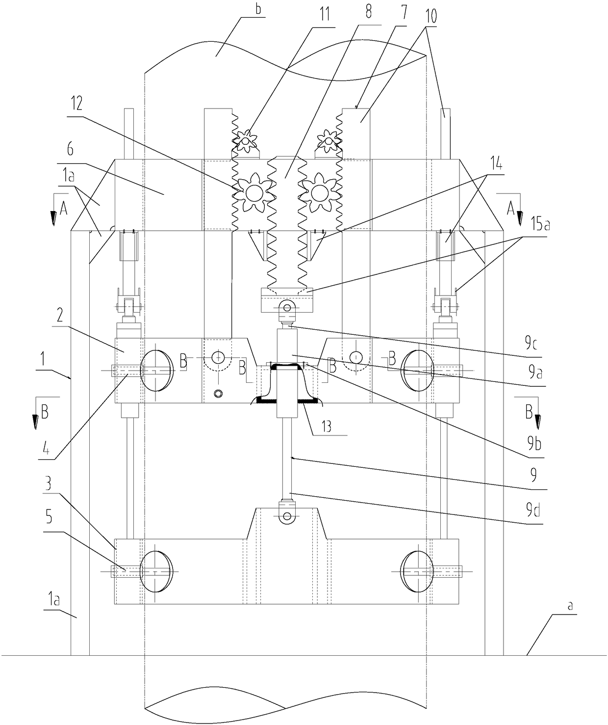 Hydraulic inserted pin lifting device