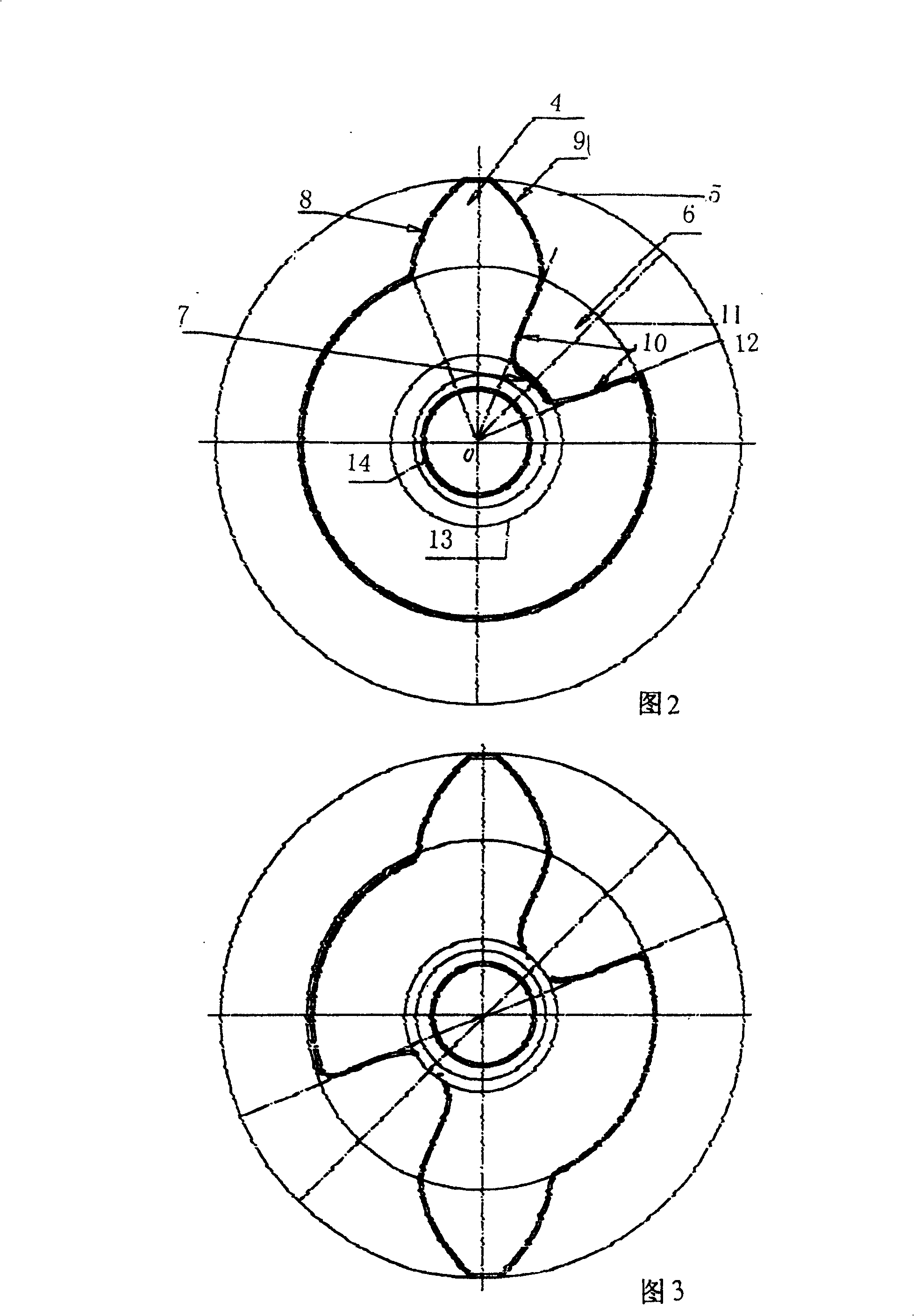 Involute and straight claw type rotor structure for oilless vacuum pump