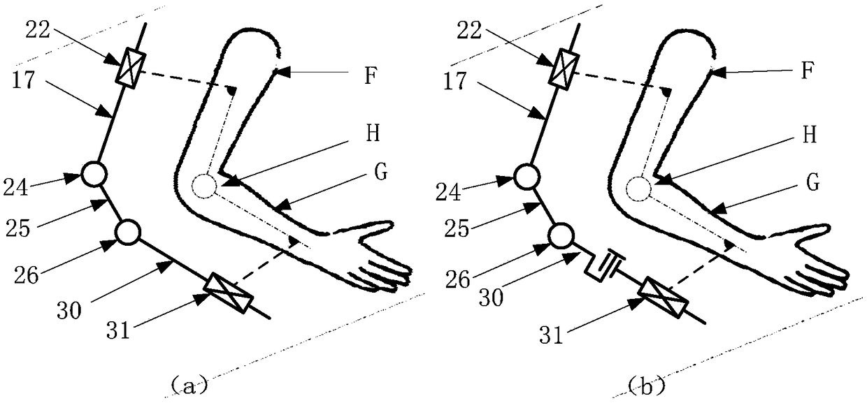 Upper limb rehabilitation training exoskeleton mechanism with human-machine motion compatibility and passive gravity balance characteristics