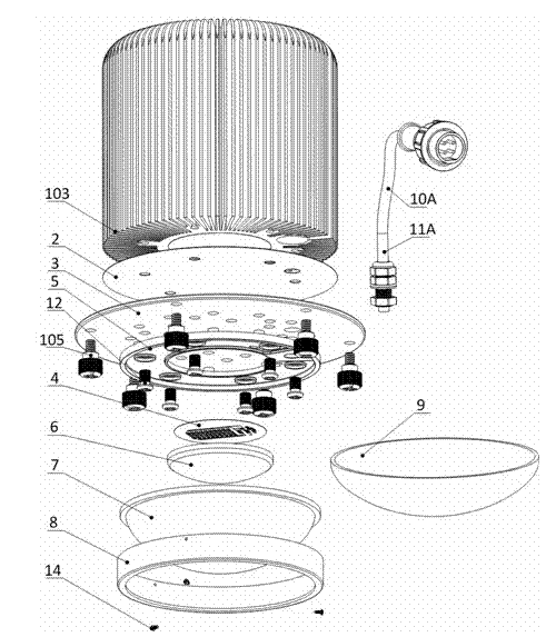 LED (light emitting diode) lane light employing installation interface bracket combination component