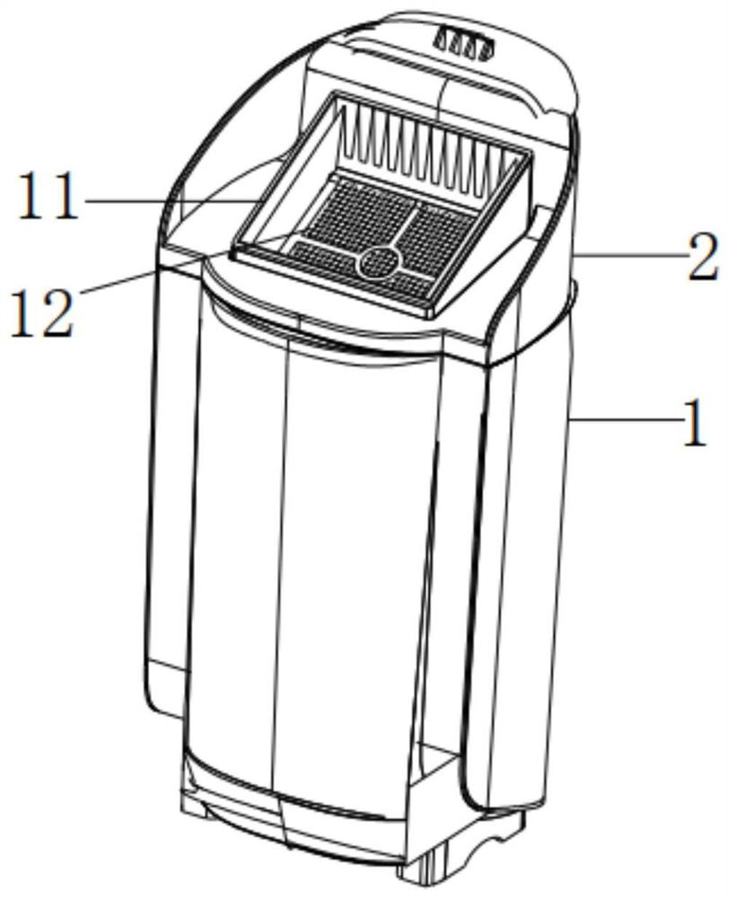 Solid-liquid separation structure of floor cleaning machine