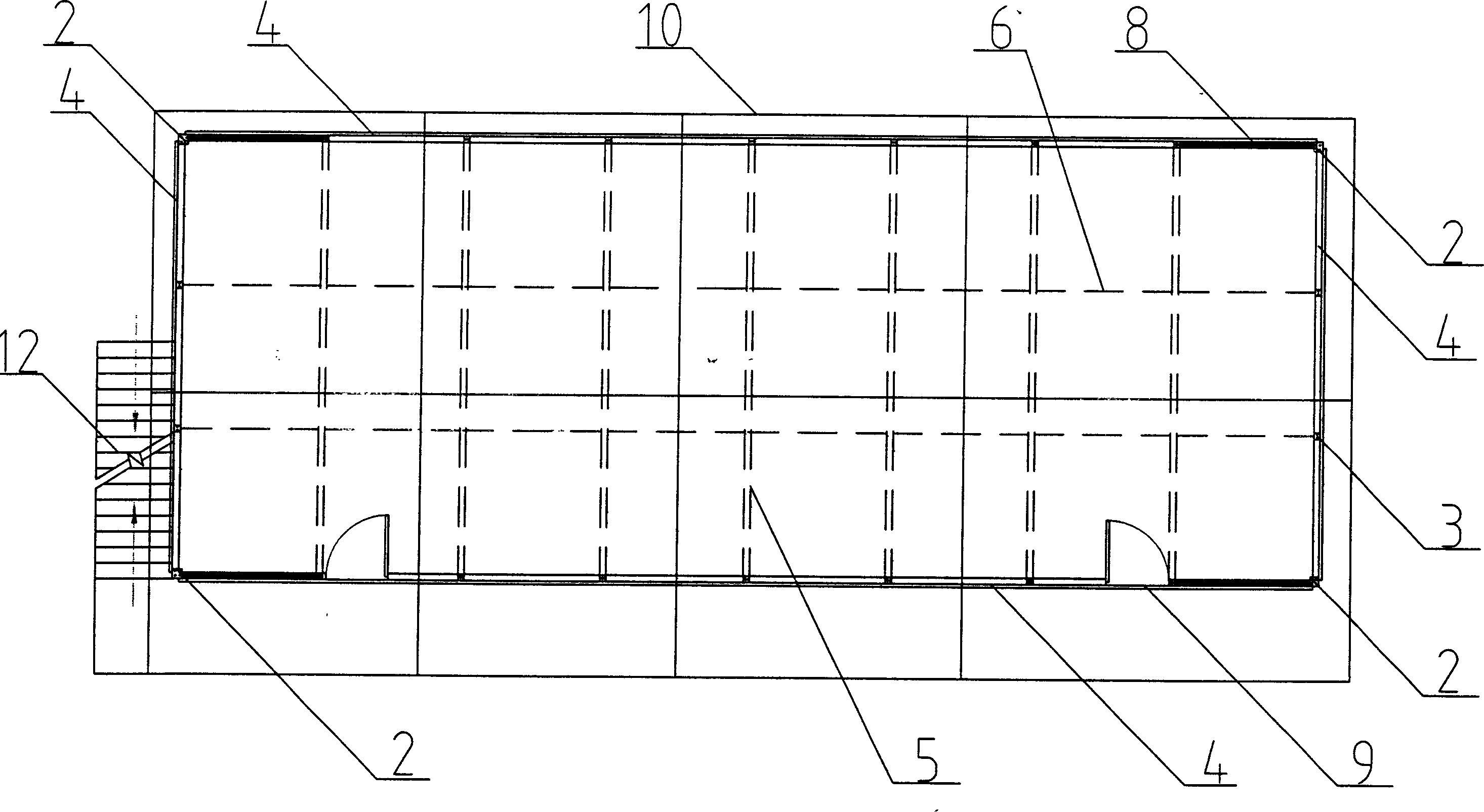 Building structure and installing method for two-layer movable panel house