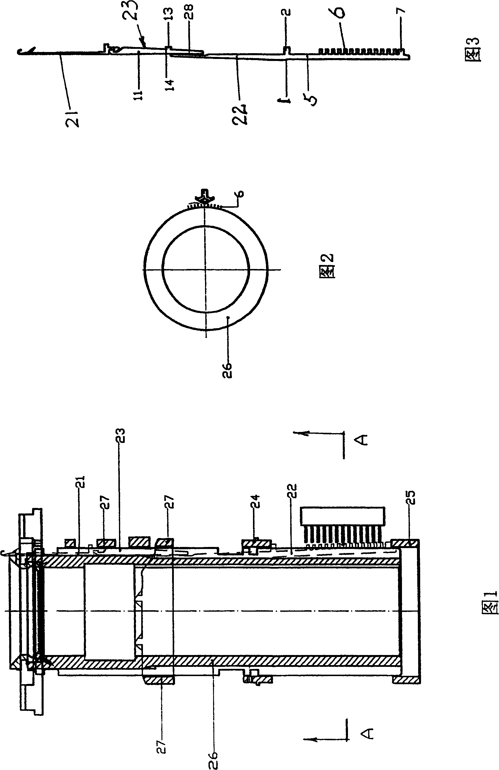 Jacquard method of knitting machine and its device