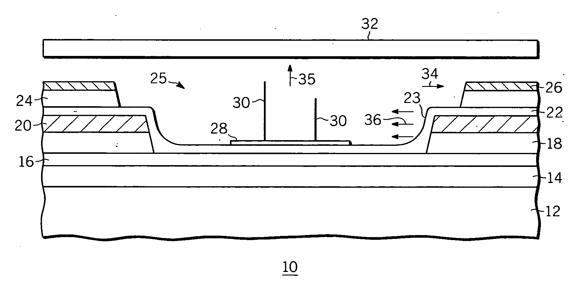 Field emission display with electron trajectory field shaping