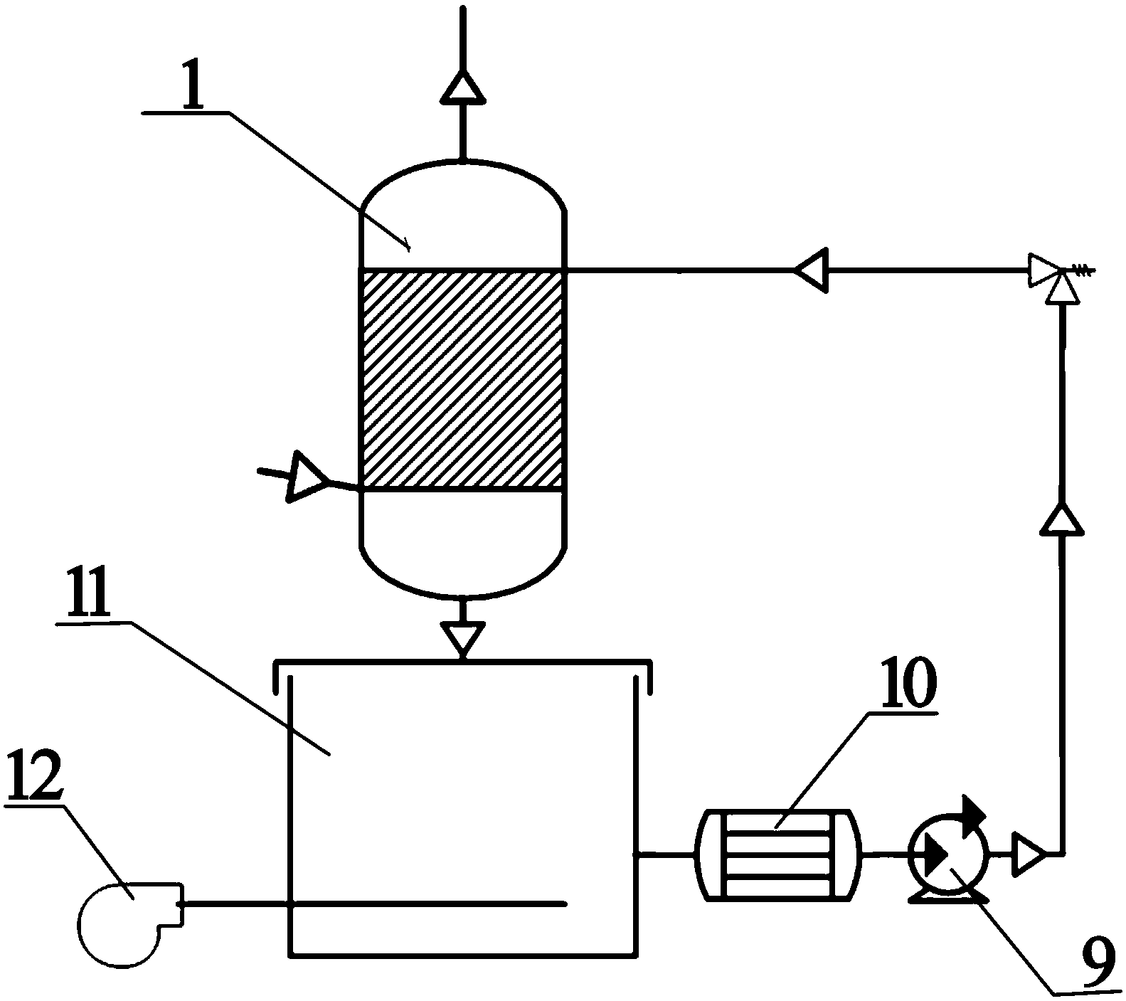 Device for absorbing and purifying SO2 in diesel engine tail gas by utilizing seawater and absorption method
