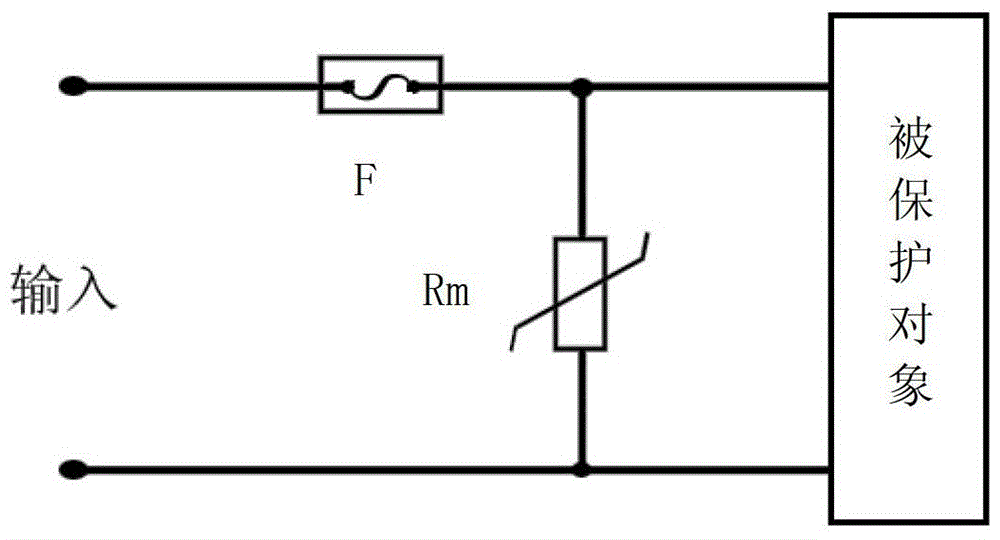 Composite varistor overvoltage protection circuit