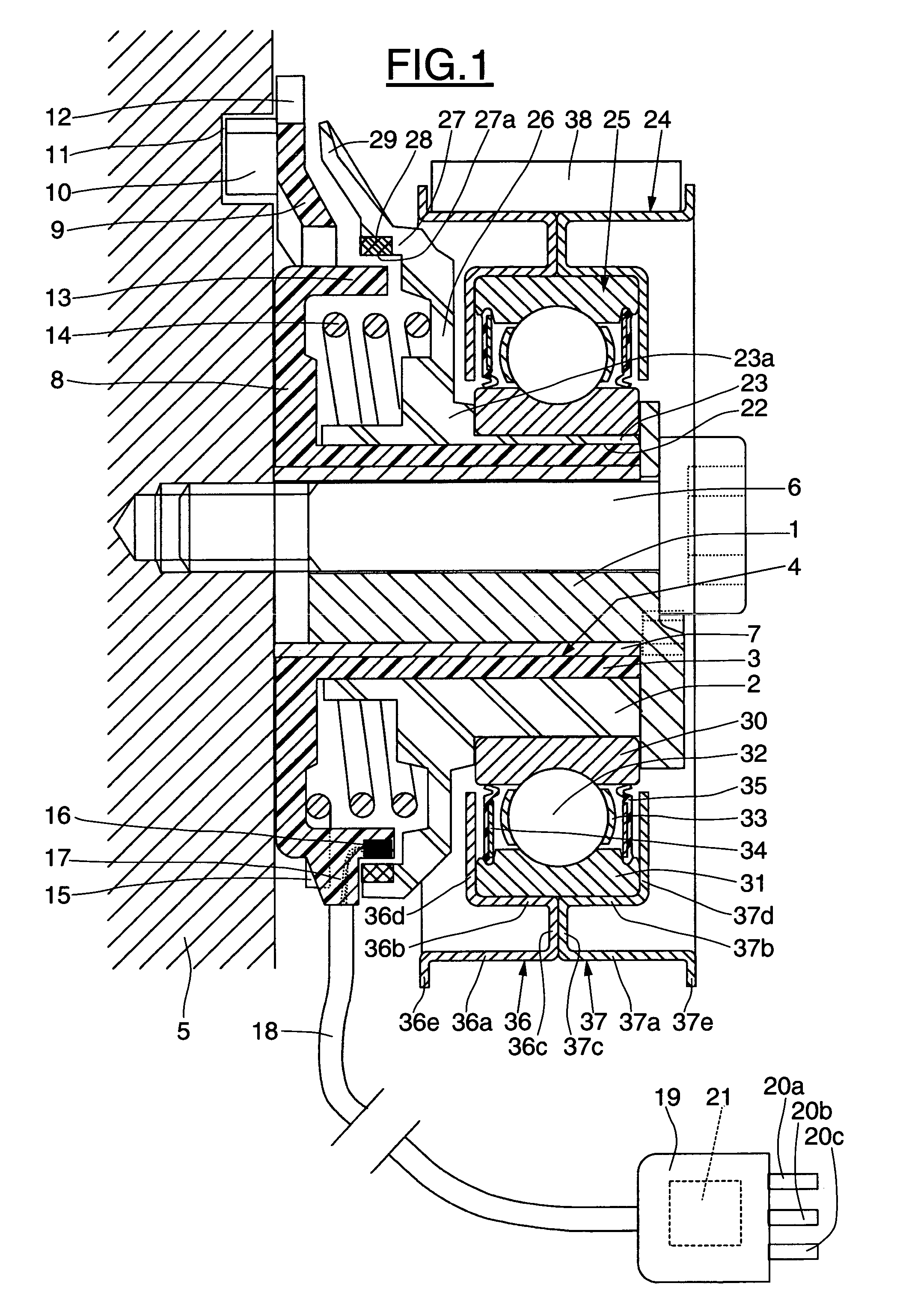 Instrumented take-up unit and related control method