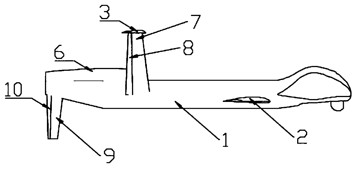 Aerodynamic layout of high-altitude long-endurance tandem wing aircraft with high rear wing and supporting tail