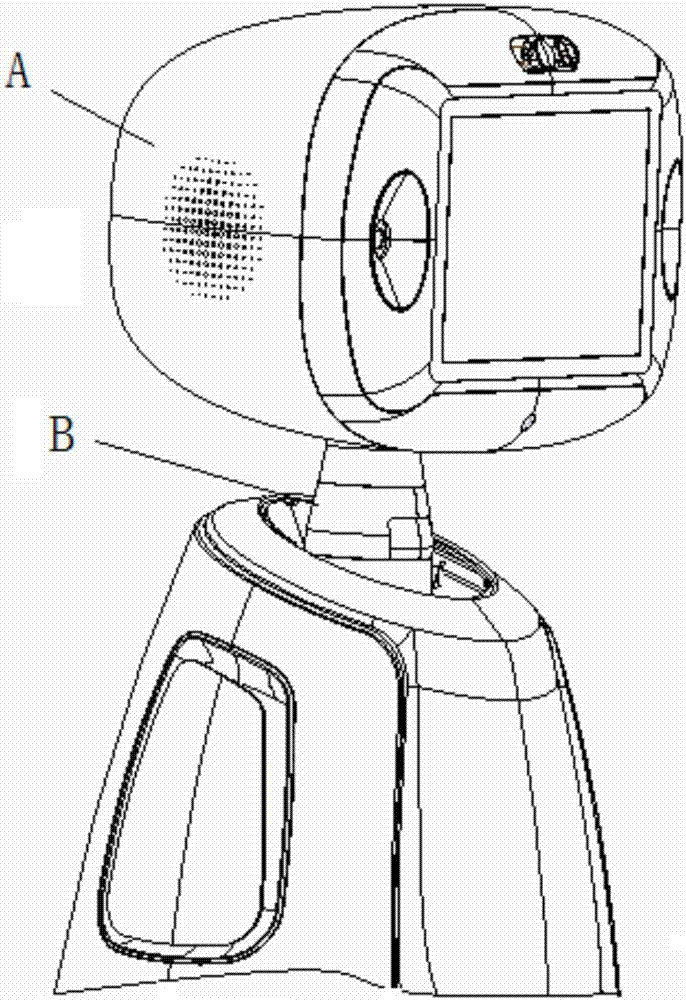 Head and neck structure of service robot