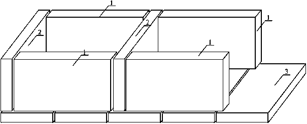 Hollow brick wall construction mode