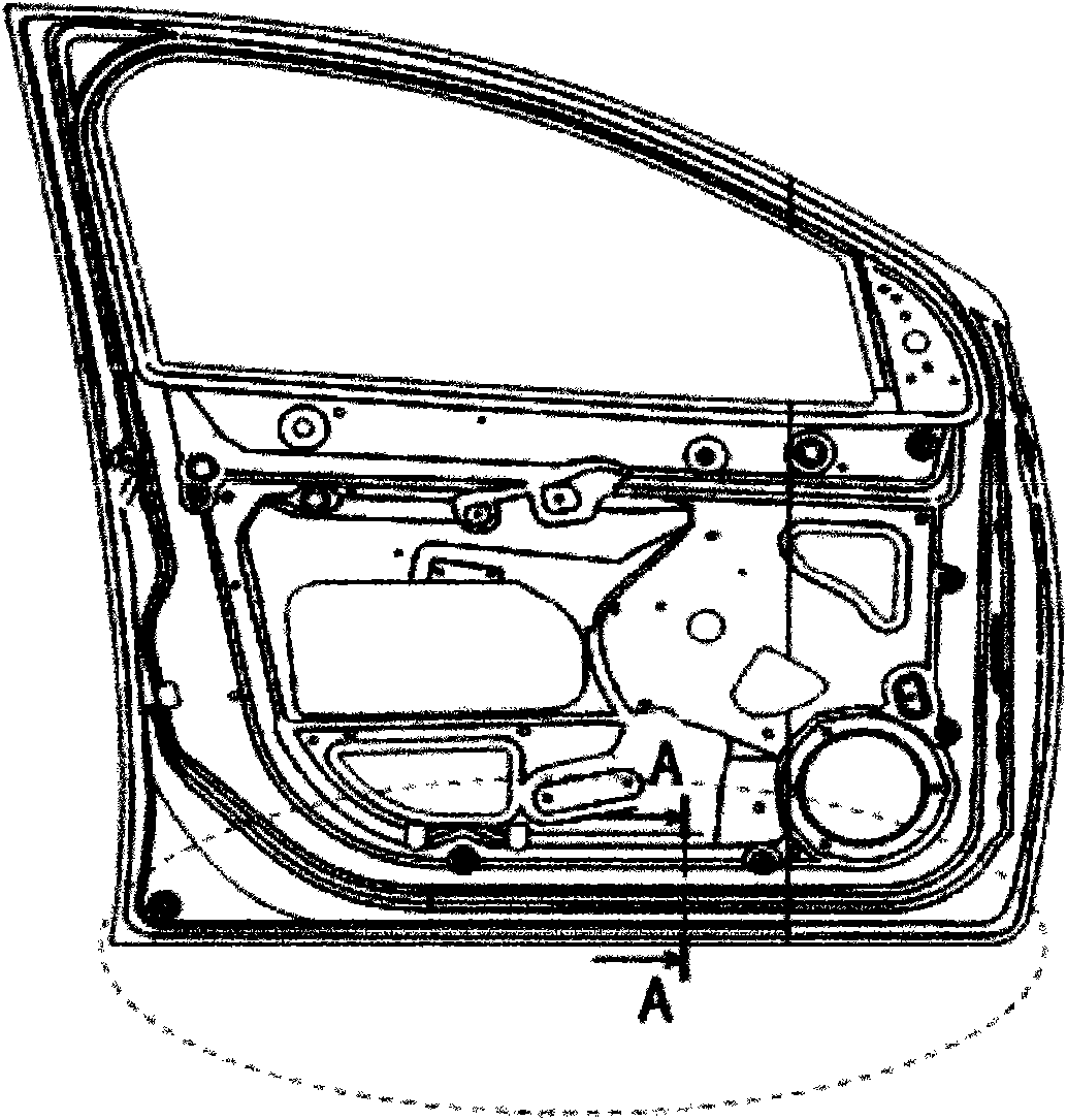 Automobile door internal plate understructure