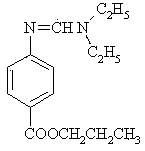Paradiethylamino methylene amine propyl benzoate compound and preparation method thereof