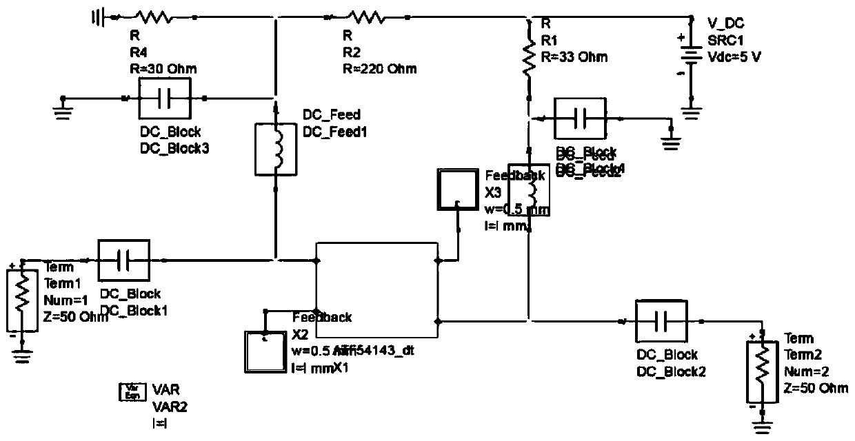 Low-noise amplifier radiofrequency front-end circuit suitable for Beidou second-generation frequency band