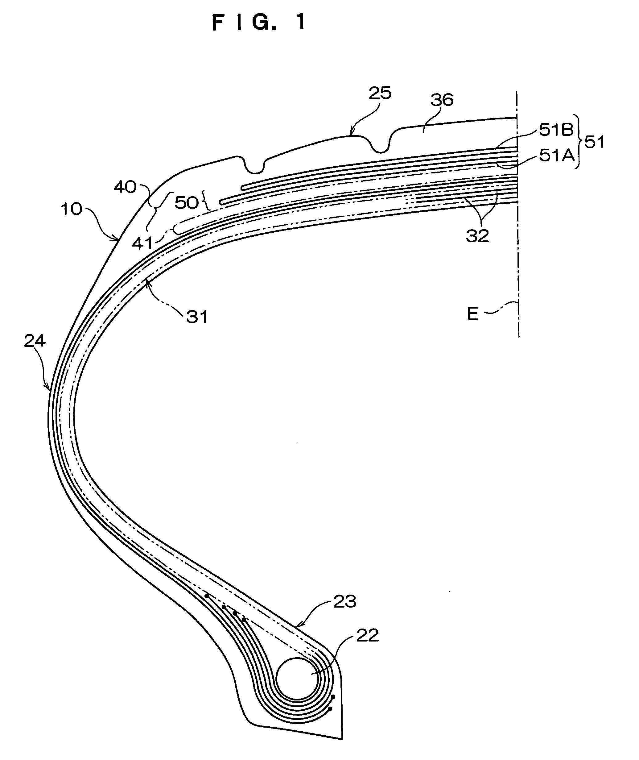 Radial tire for an airplane and method of manufacturing radial tire for an airplane