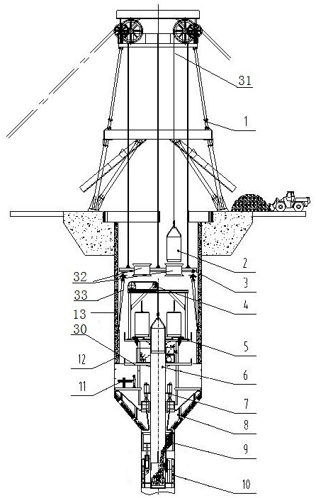 A shaft expansion excavator and its construction method