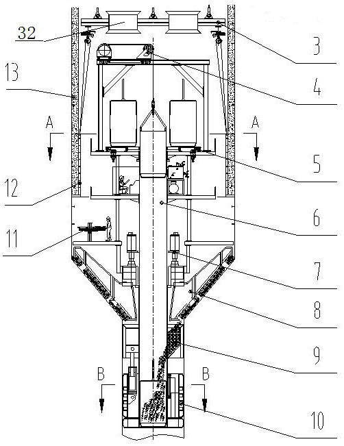 A shaft expansion excavator and its construction method