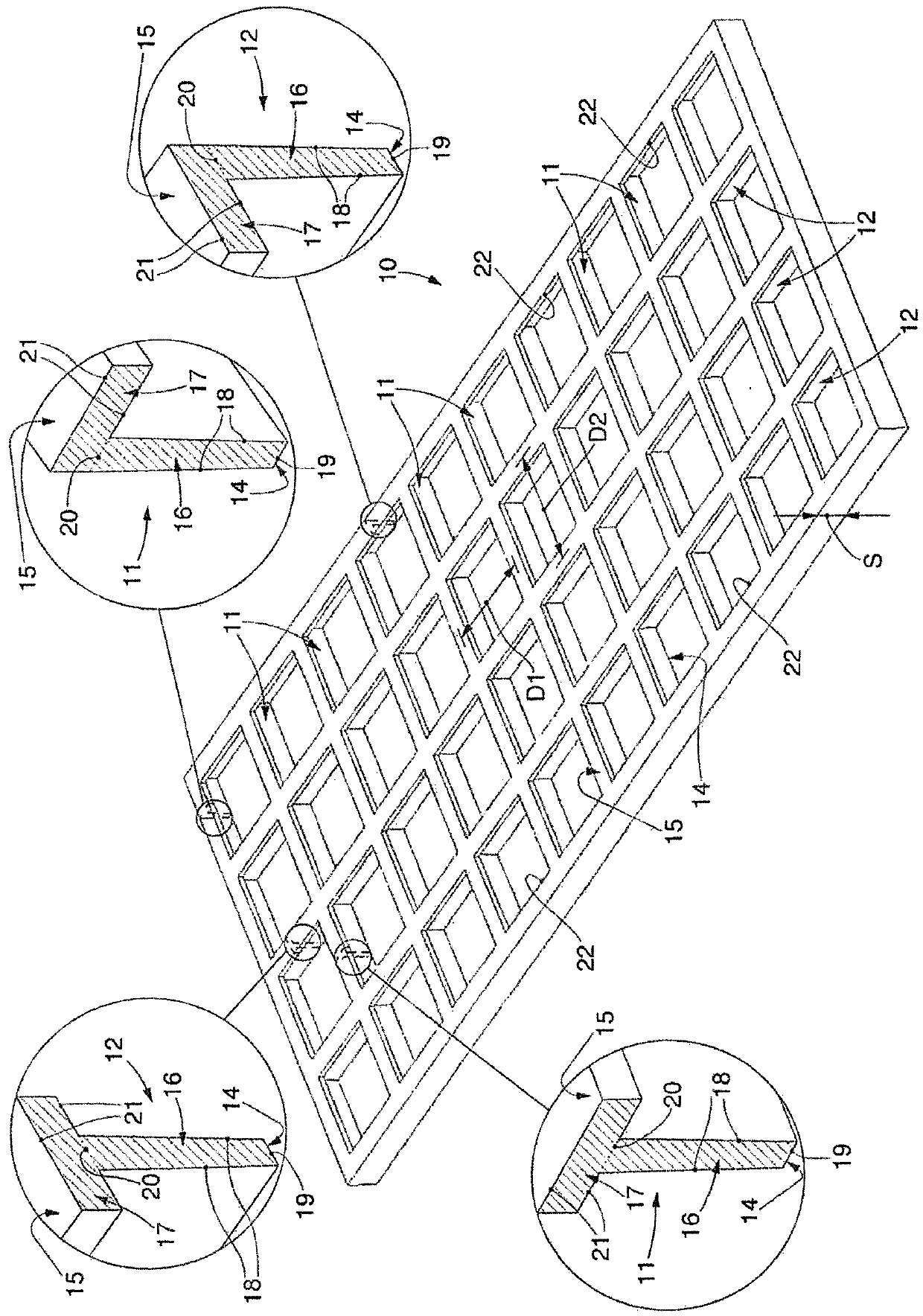 Compound structure made of composite material and method of production