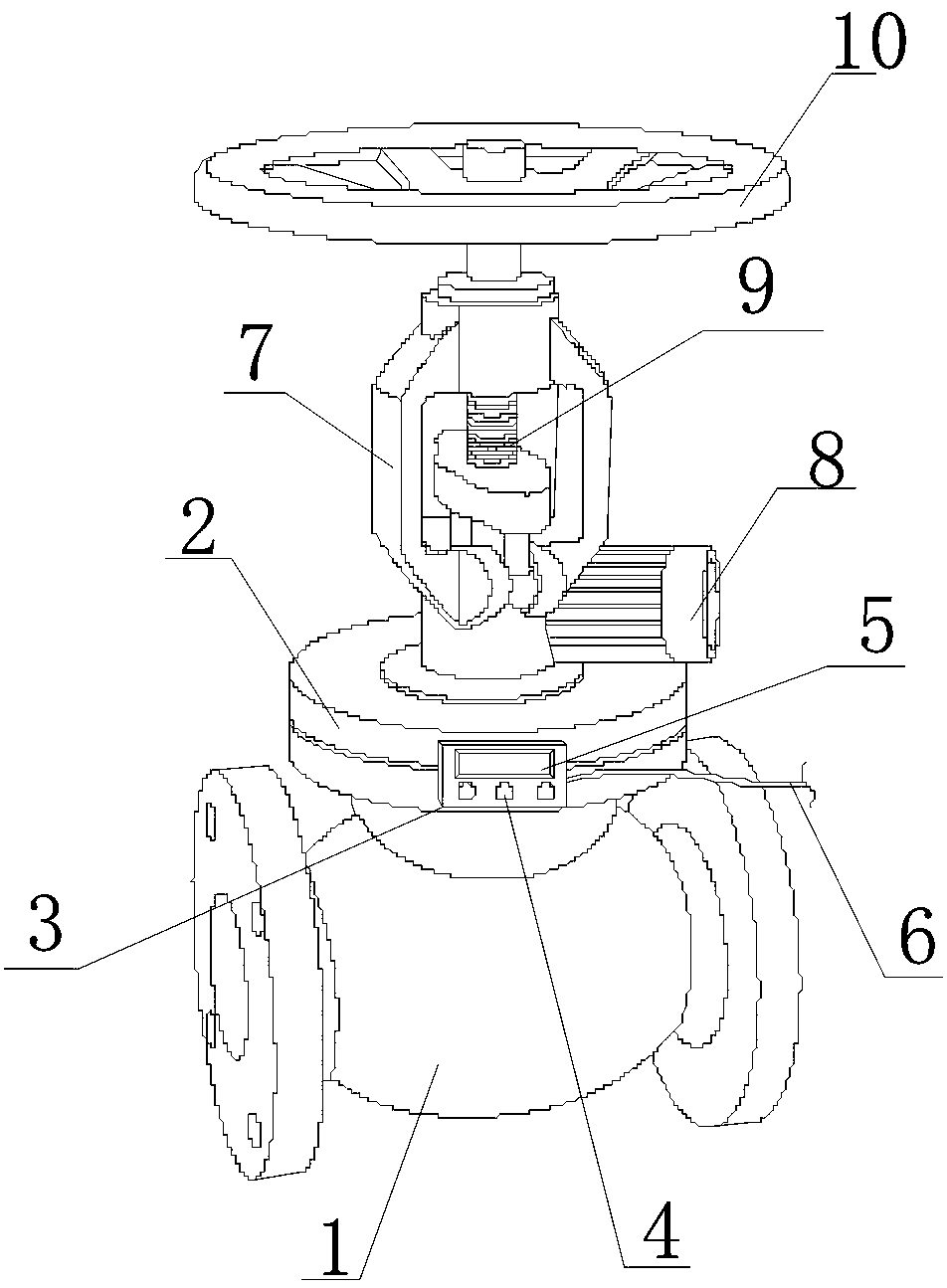 High-pressure oblique stop valve