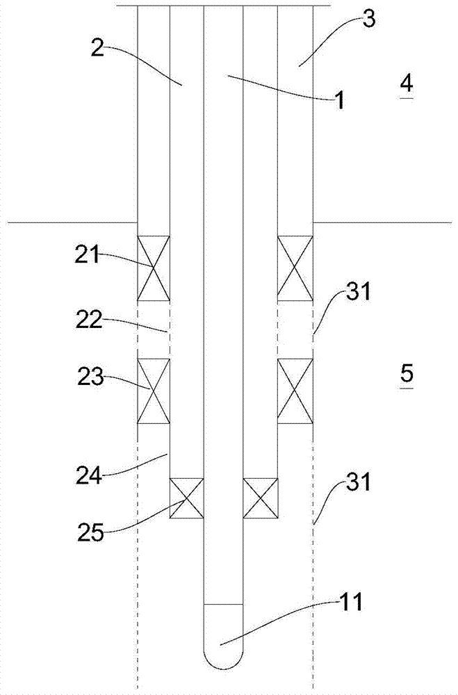 Fire flooding ignition method and its pipe string