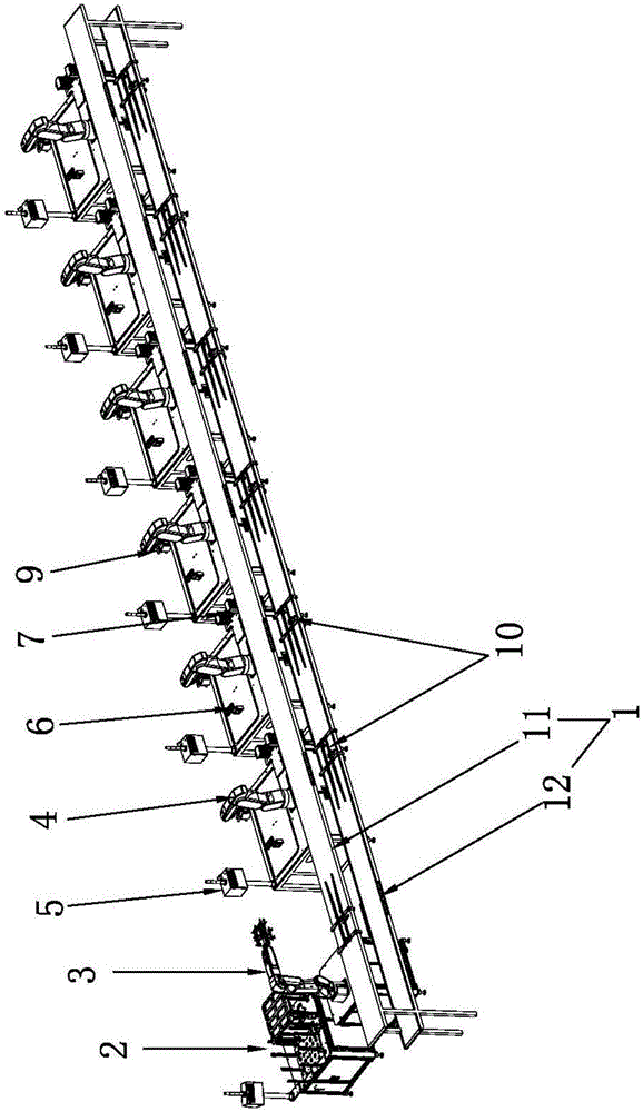 Automatic polishing production line of mobile phone shells