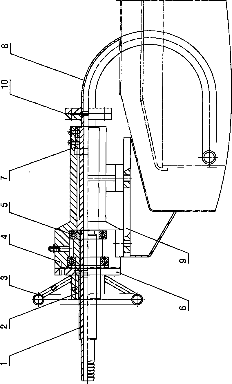 Liquid skimming device in settling and filtering type centrifuge