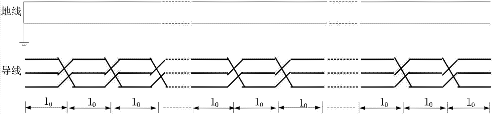 Method for reducing insulation overhead ground wire induction voltage of alternating current transmission line